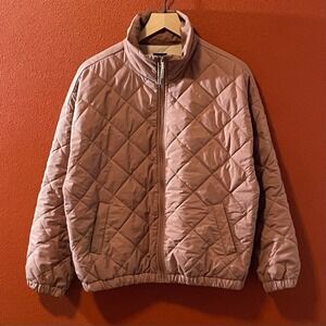 Vuori Women's Echo Insulated Quilted Full Zip Maeve Terracotta Bomber Jacket